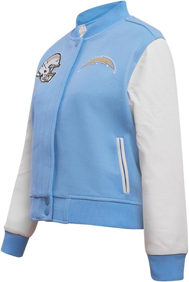 imagePro Standard Womens NFL Classic Chenille Varsity JacketUniversity BlueWhite