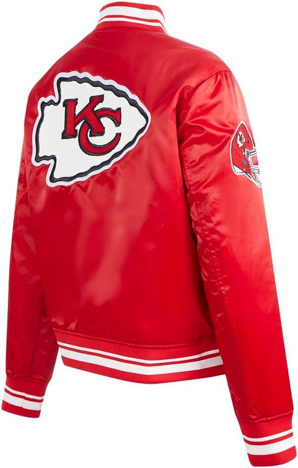 imagePro Standard Womens NFL Kansas City Chiefs Retro Classics Satin Jacket Red L