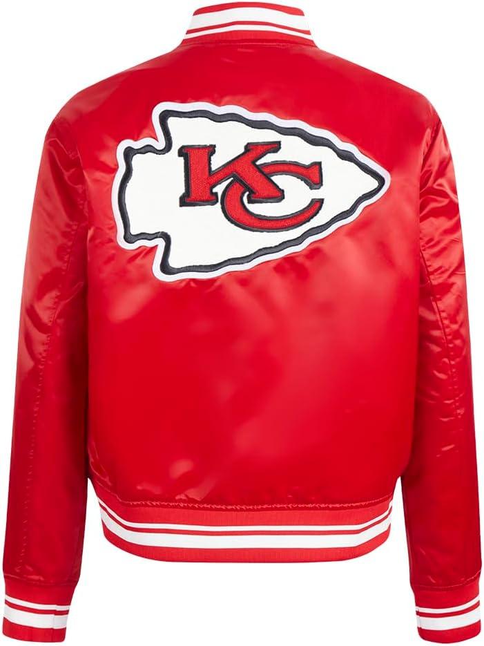 imagePro Standard Womens NFL Kansas City Chiefs Retro Classics Satin Jacket Red L