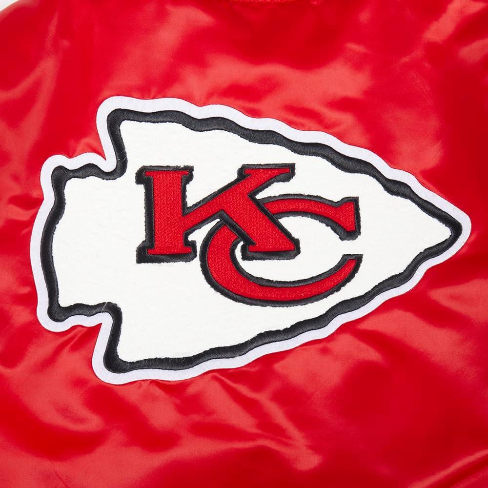 imagePro Standard Womens NFL Kansas City Chiefs Retro Classics Satin Jacket Red L
