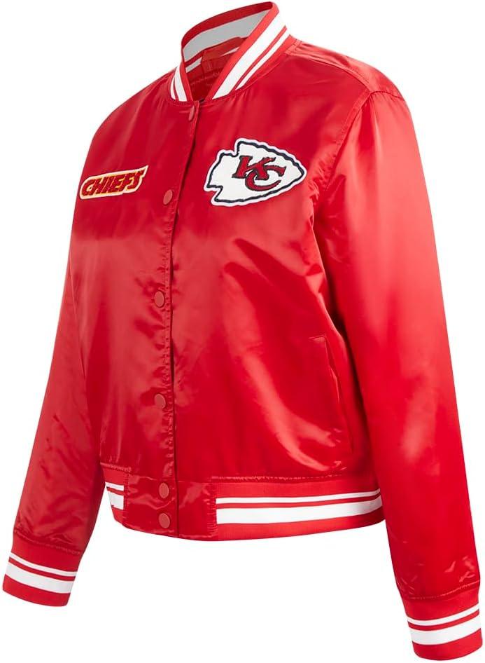 imagePro Standard Womens NFL Kansas City Chiefs Retro Classics Satin Jacket Red L