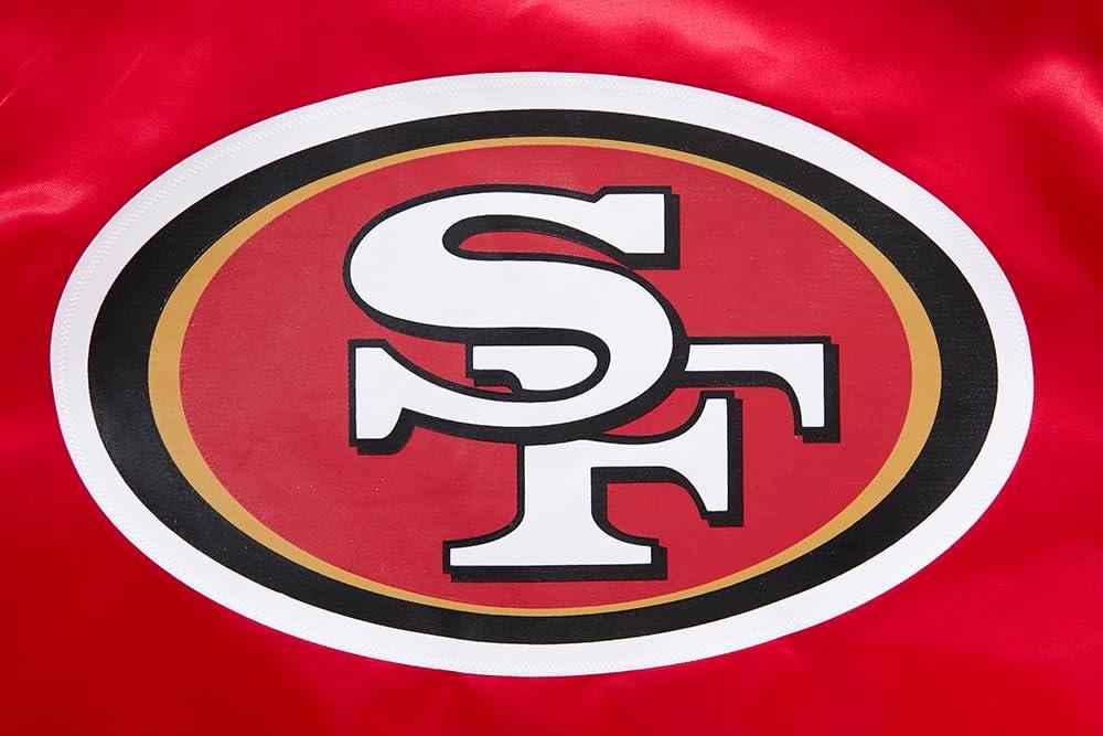 imagePro Standard Womens NFL San Francisco 49ers Classic Chenille Satin Jacket Red L