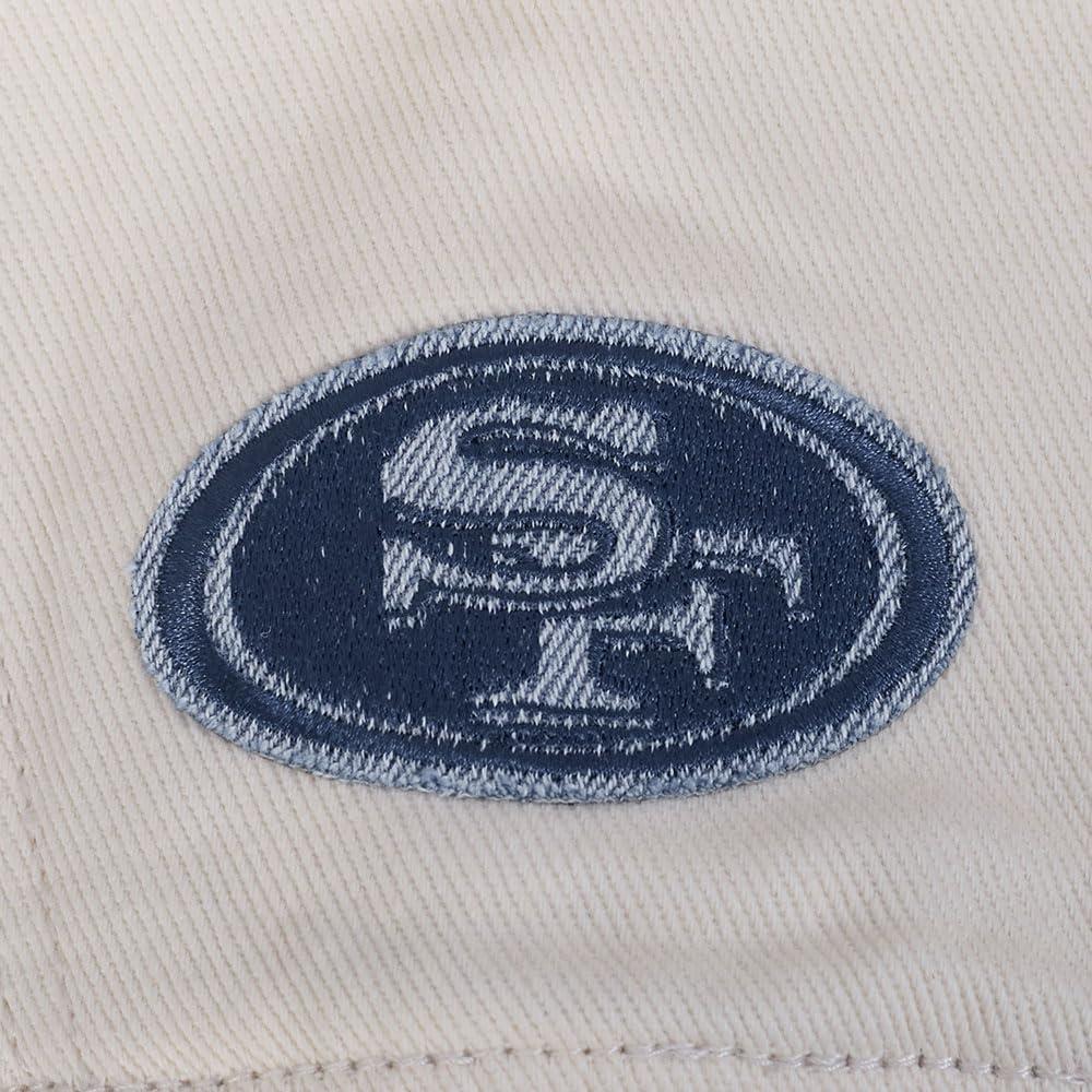 imagePro Standard Womens NFL San Francisco 49ers Varsity Blues Denim Jacket DenimLinen L