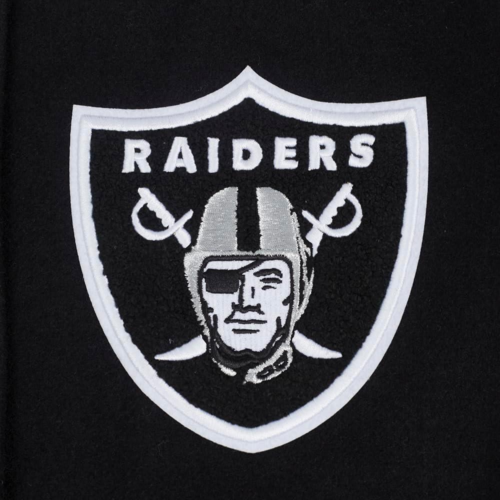 imagePro Standard Womens NFL Script Tail Varsity JacketBlackGray