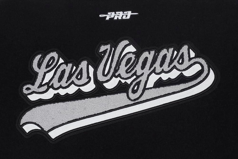 imagePro Standard Womens NFL Script Tail Varsity JacketBlackGray