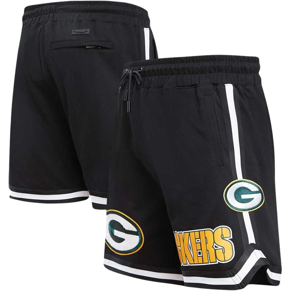 imageMens NFL Classic Chenille Cotton Double Knit ShortGreen Bay Packers  Black