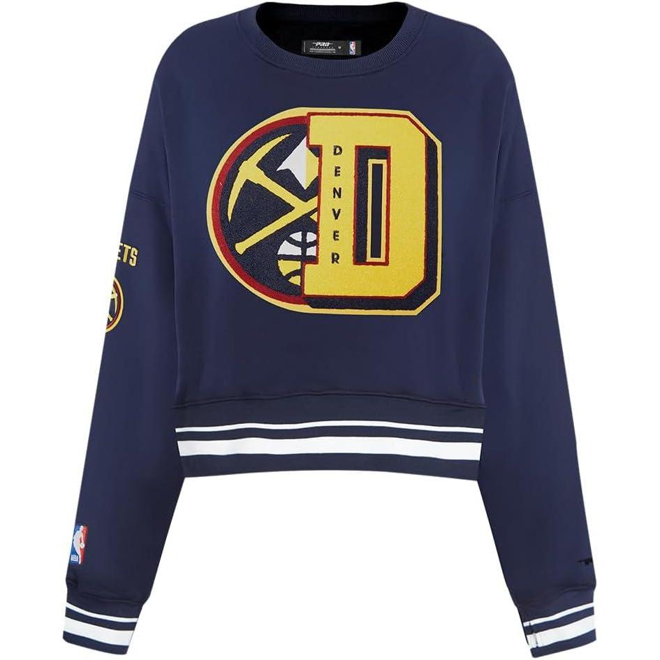 imagePRO STANDARD Womens NBA Mash Up Brushed Back French Terry Crewneck SweatshirtMidnight Navy