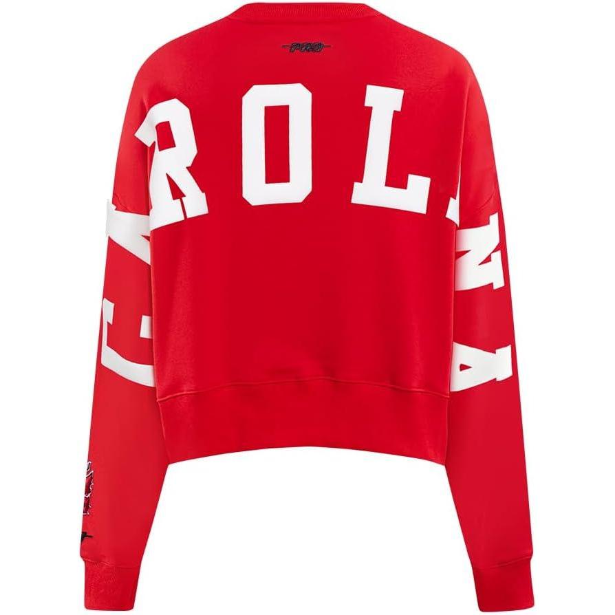 imagePro Standard Womens NHL Wingspan Brushed Back French Terry Crewneck SweatshirtRed