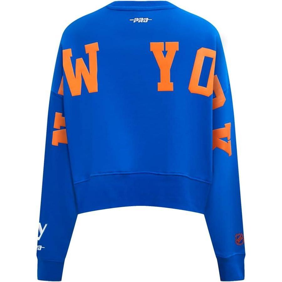 imagePRO STANDARD Womens NHL Wingspan Brushed Back French Terry Crewneck SweatshirtRoyal Blue