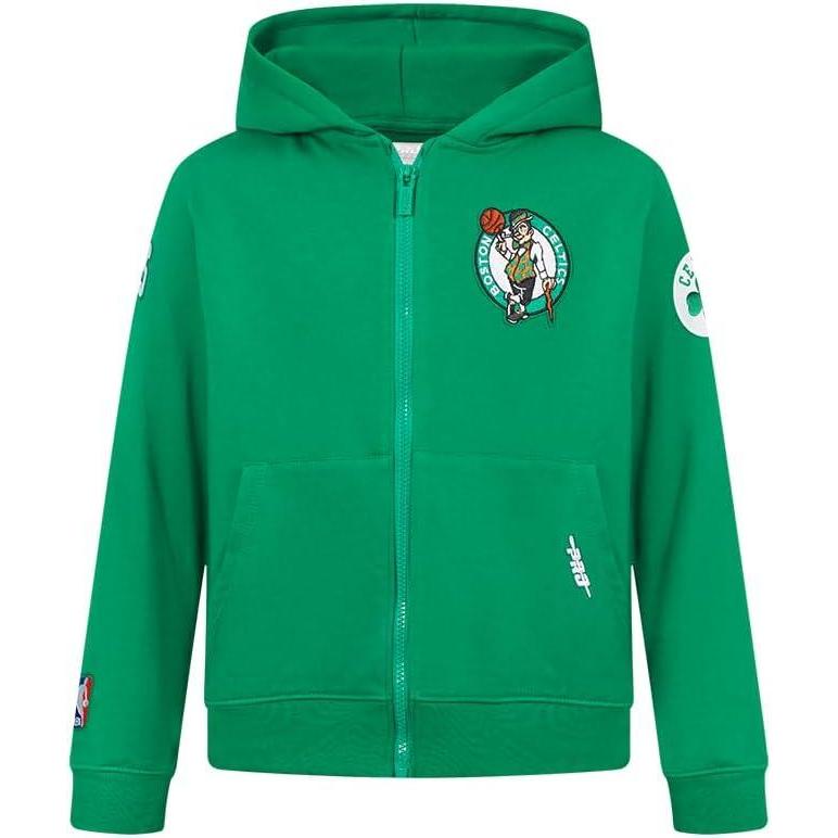 imagePro Standard Big Boys NBA Classic Chenille Fleece Full Zip HoodieKelly Green
