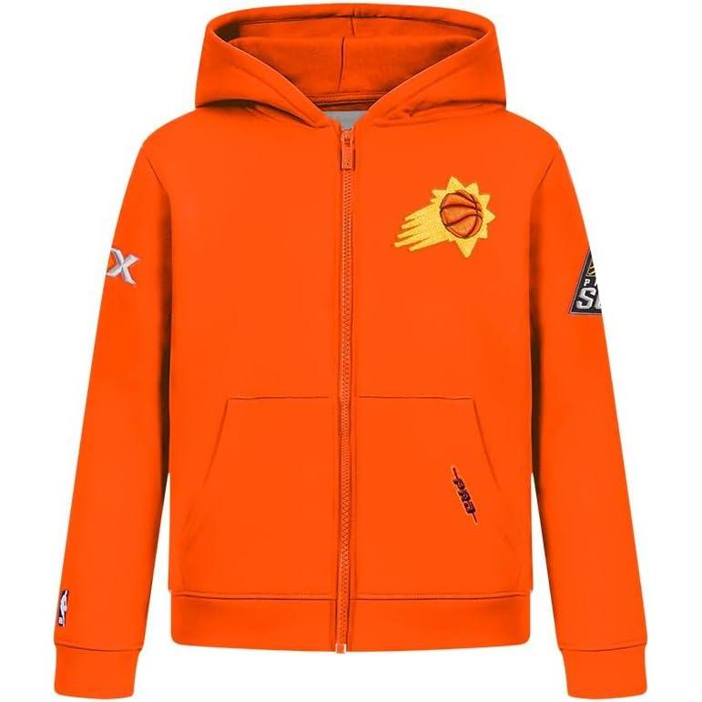 imagePro Standard Big Boys NBA Classic Chenille Fleece Full Zip HoodieOrange