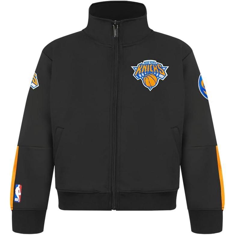 imagePro Standard Big Boys NBA Classic Chenille Tricot Track JacketBlackOrange