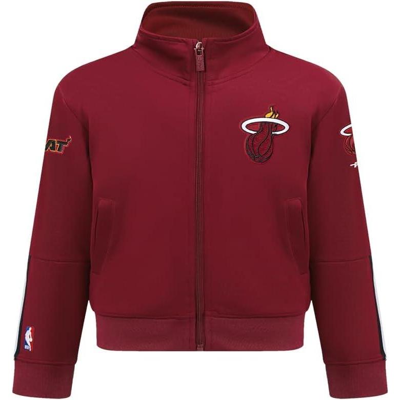 imagePro Standard Big Boys NBA Classic Chenille Tricot Track JacketCardinal RedBlack