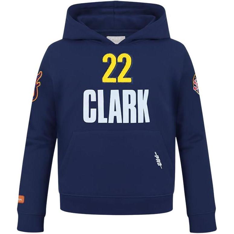 imagePro Standard Big Boys WNBA Indiana Fever Classic Player Name And Number Fleece Pull Over HoodieMidnight Navy