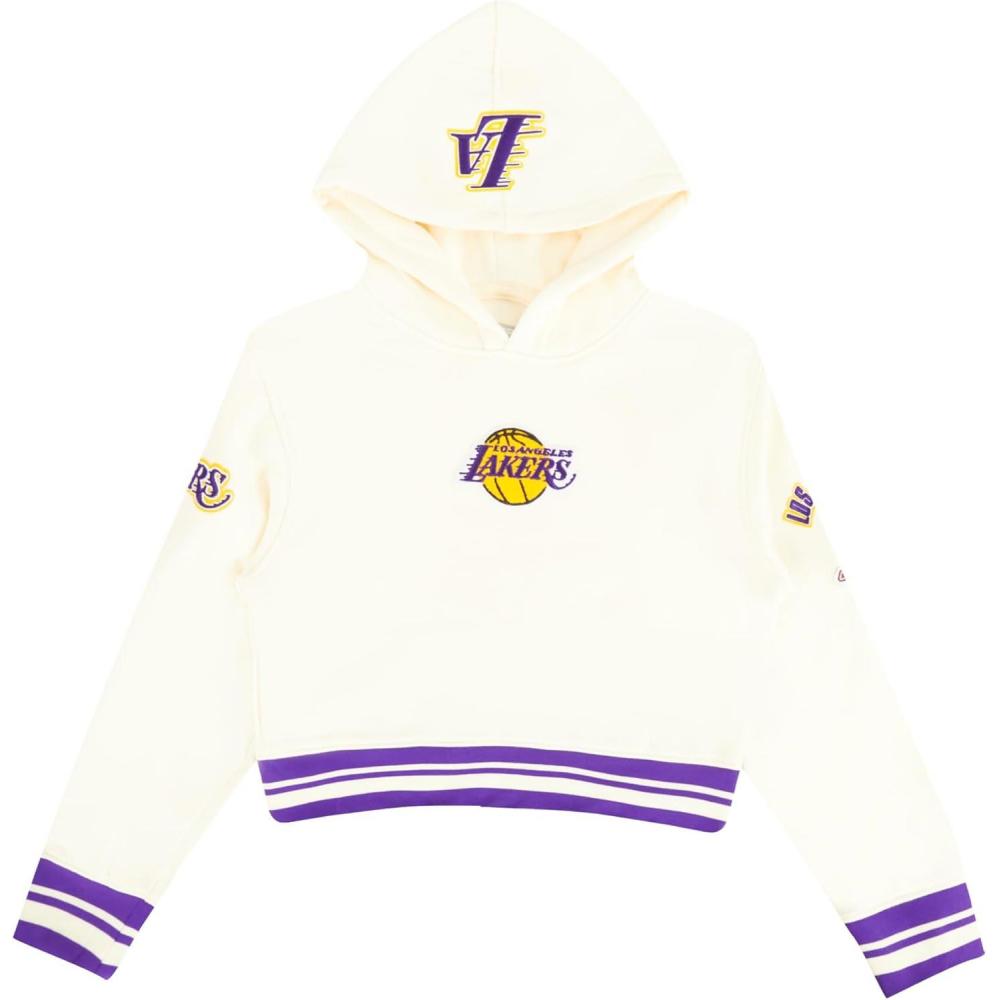imagePro Standard Big Girls NBA Retro Classics Fleece Pull Over HoodieEggshell Purple
