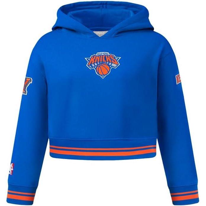 imagePro Standard Big Girls NBA Retro Classics Fleece Pull Over HoodieRoyalOrangeRoyal