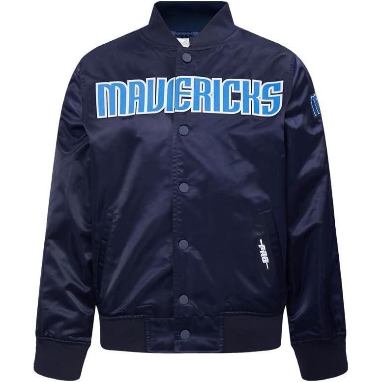 imagePro Standard Big Kids NBA Classic Chenille Satin JacketMidnight Navy
