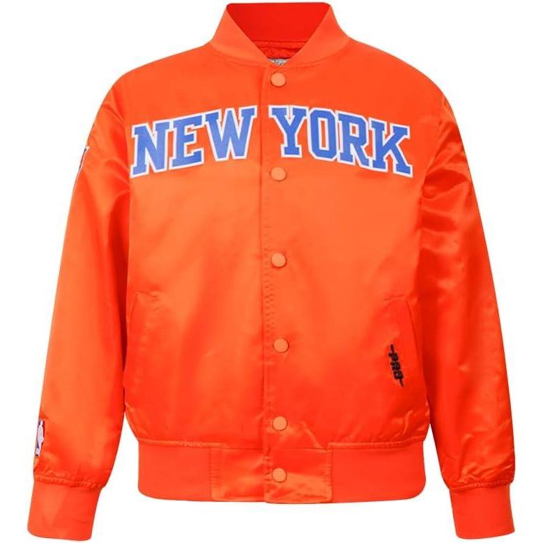 imagePro Standard Big Kids NBA Classic Chenille Satin JacketOrange