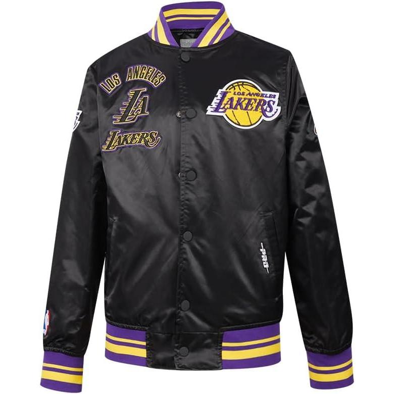 imagePro Standard Big Kids NBA Retro Classics Satin JacketBlackPurple