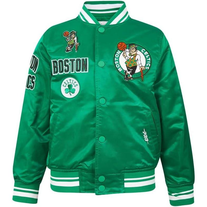 imagePro Standard Big Kids NBA Retro Classics Satin JacketKelly Green