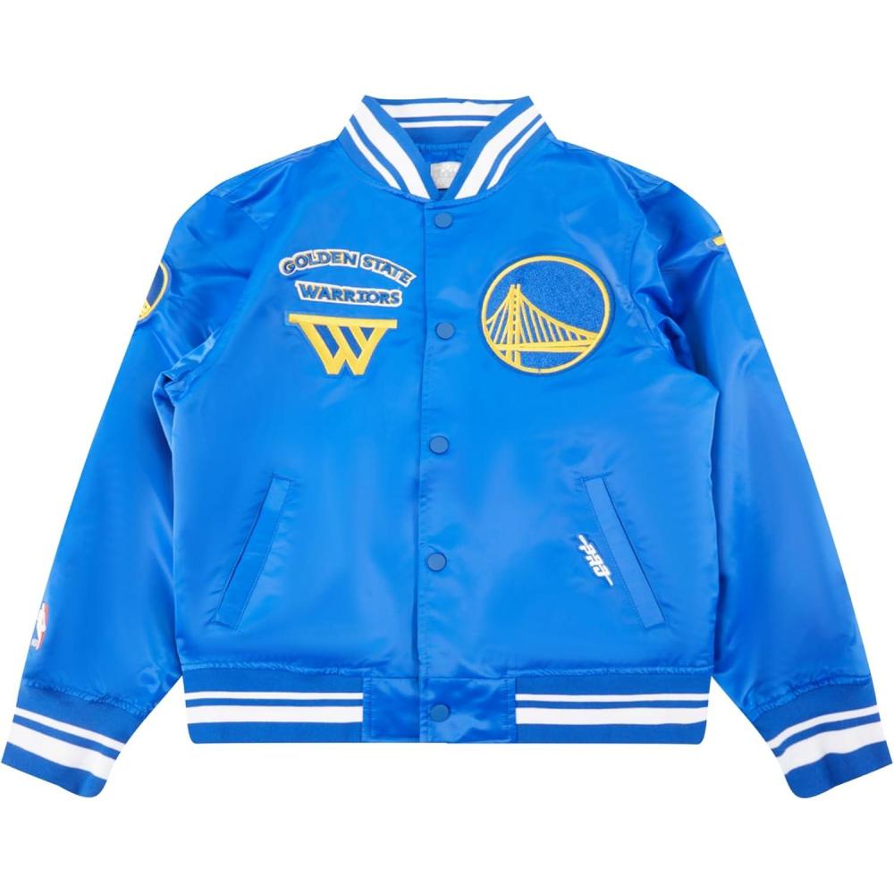 imagePro Standard Big Kids NBA Retro Classics Satin JacketRoyal Blue
