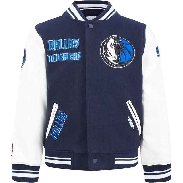 imagePro Standard Big Kids NBA Retro Classics Varsity JacketMidnight NavyWhite