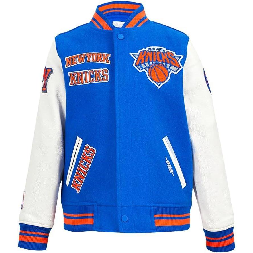 imagePro Standard Big Kids NBA Retro Classics Varsity JacketRoyalOrangeRoyal