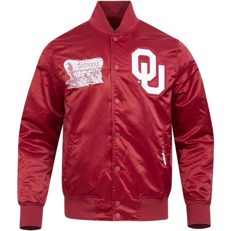 imagePro Standard MENS COLLEGE COLLEGE CLASSIC CHENILLE SATIN SATIN JACKETCardinal Red