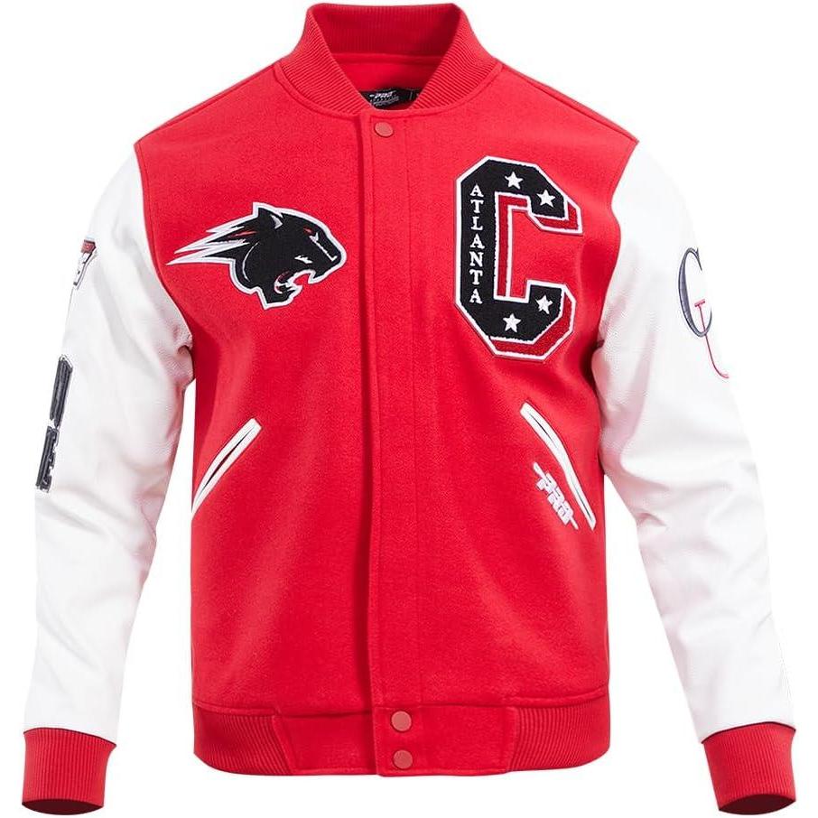 imagePro Standard Mens College Classic Chenille Varsity JacketRedWhite
