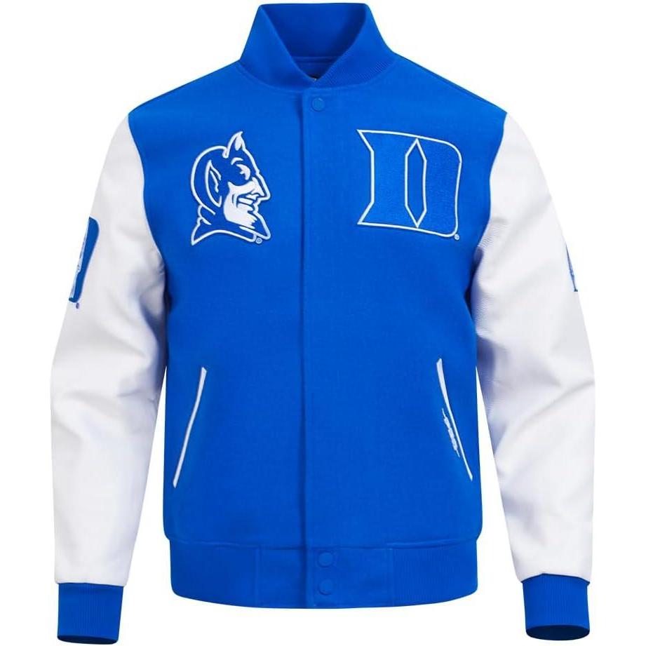 imagePro Standard Mens College Classic Chenille Varsity JacketRoyal BlueWhite