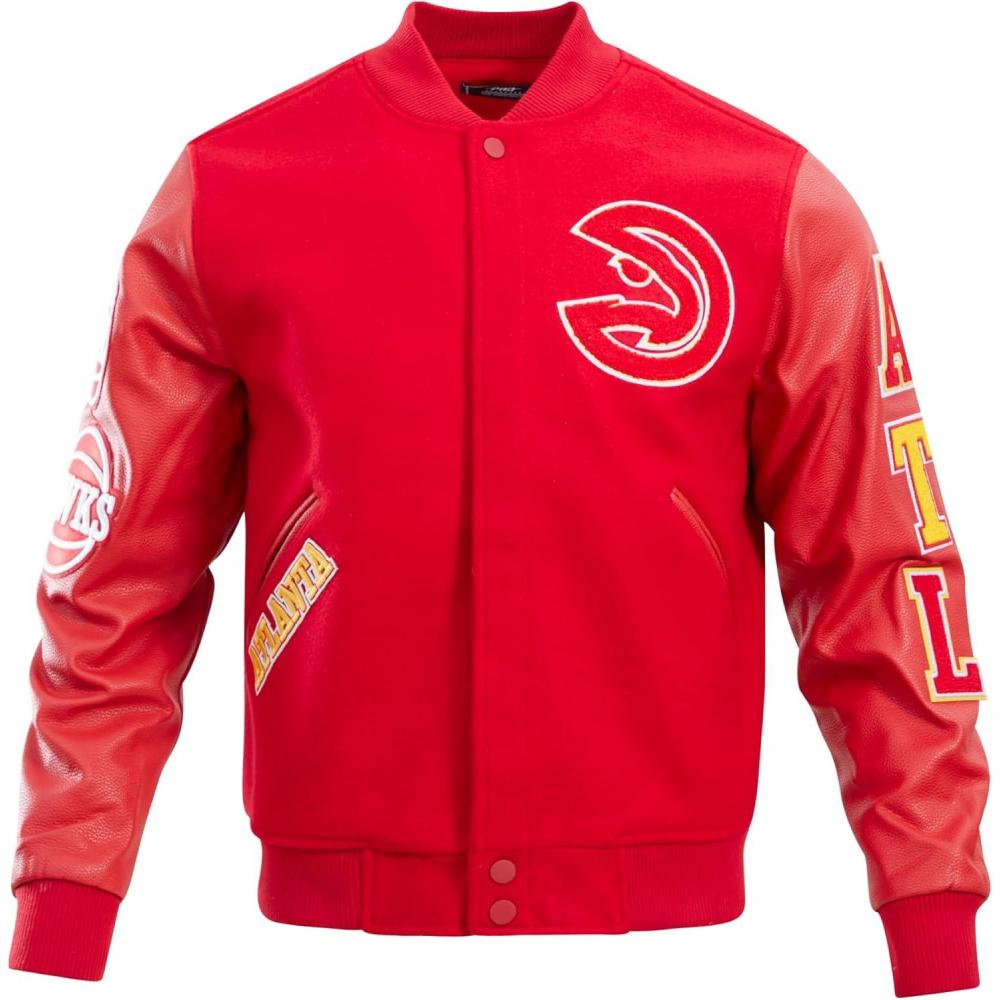 imagePro Standard Mens NBA Classic Varsity Varsity JacketRed