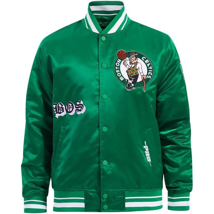imagePro Standard Mens NBA Old English Satin JacketKelly Green