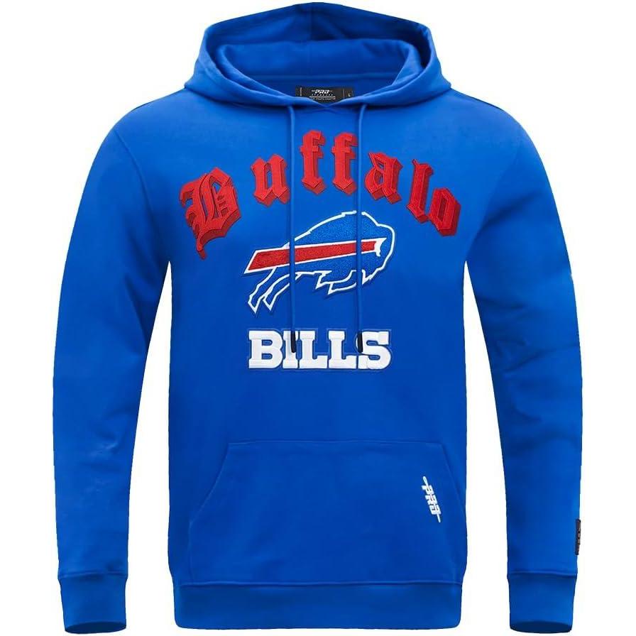 imagePro Standard Mens NFL Old English Brushed Back French Terry Pull Over HoodieBlue