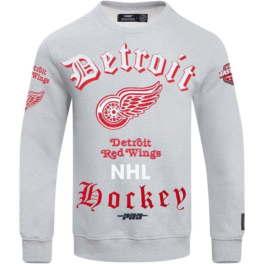 imagePro Standard Mens NHL Old English Crewneck SweatshirtHeather Grey