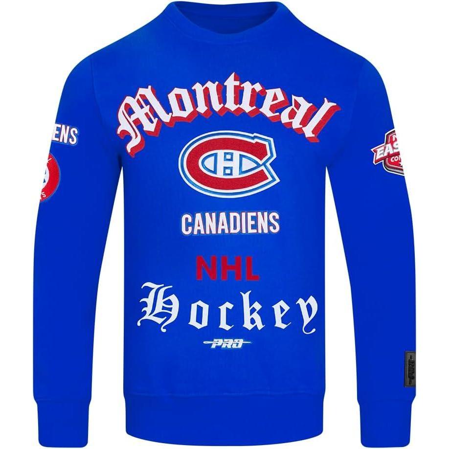 imagePro Standard Mens NHL Old English Crewneck SweatshirtRoyal Blue