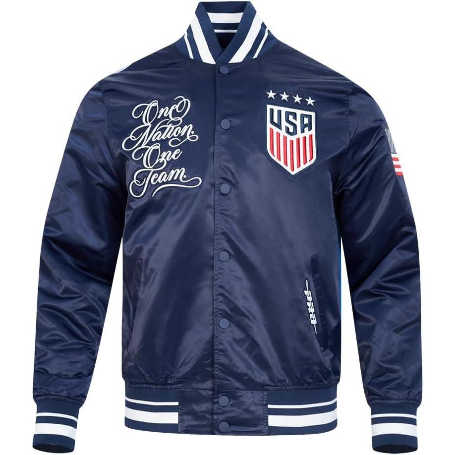 imagePro Standard Mens USSF Sublimated Satin JacketMidnight Navy