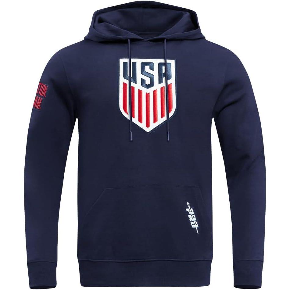 imagePro Standard Mens Ussf Classic Chenille Standard Double Knit Pullover HoodieMidnight Navy