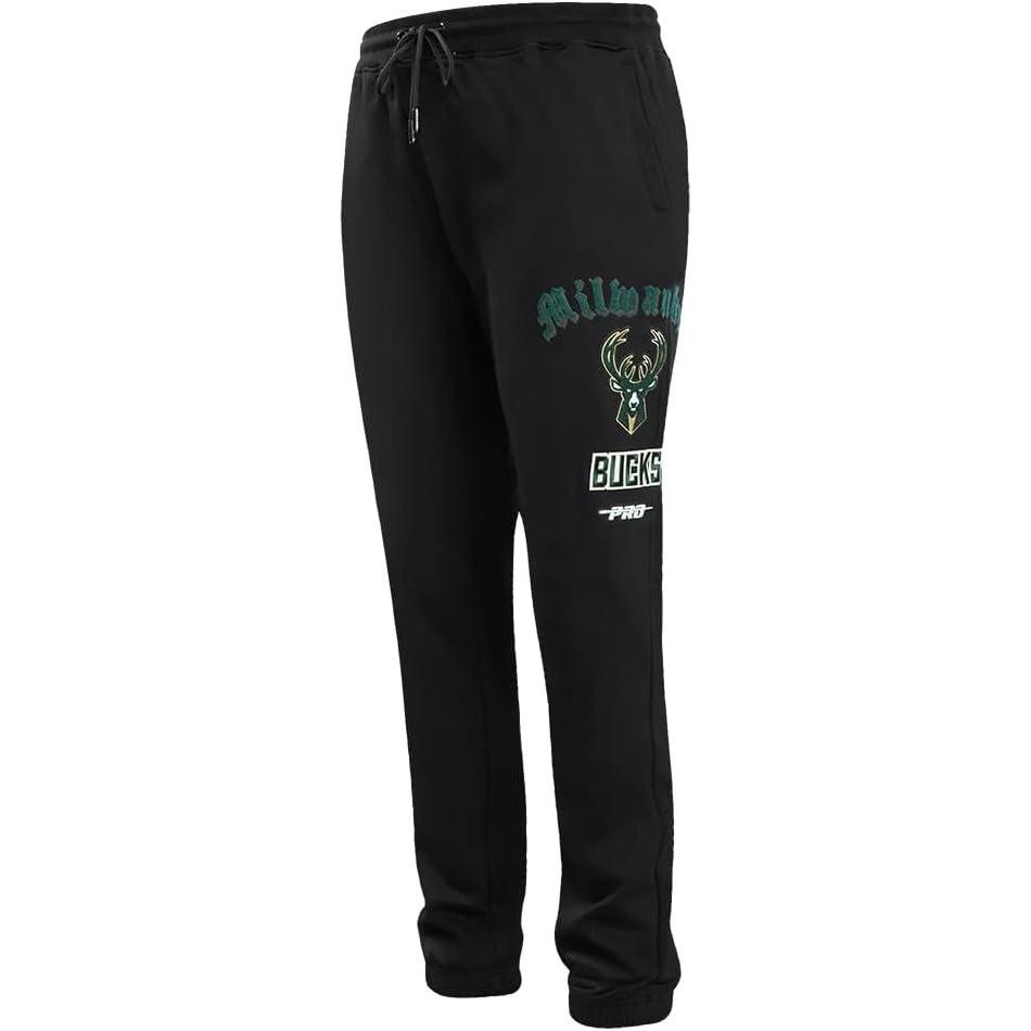 imagePro Standard NBA Mens Mens NBA Old English Brushed Back French Terry SweatpantBlack