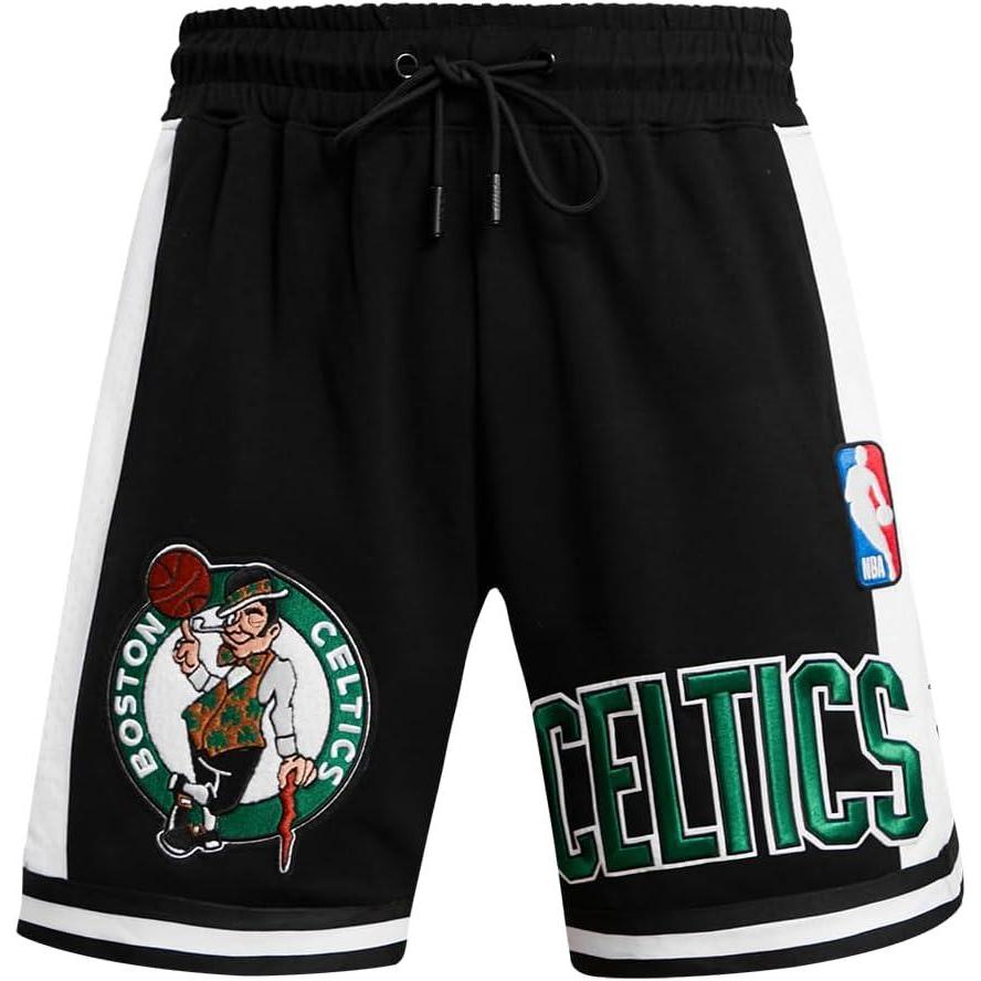 imagePro Standard NBA Mens Mens NBA Retro Classics Cotton Double Knit Athletic ShortBlack