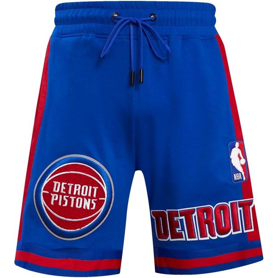 imagePro Standard NBA Mens Mens NBA Retro Classics Cotton Double Knit Athletic ShortRoyal BlueRed