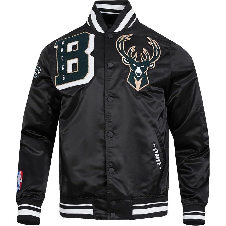 imagePro Standard NBA mens Mens Nba Mash Up Satin JacketBlack