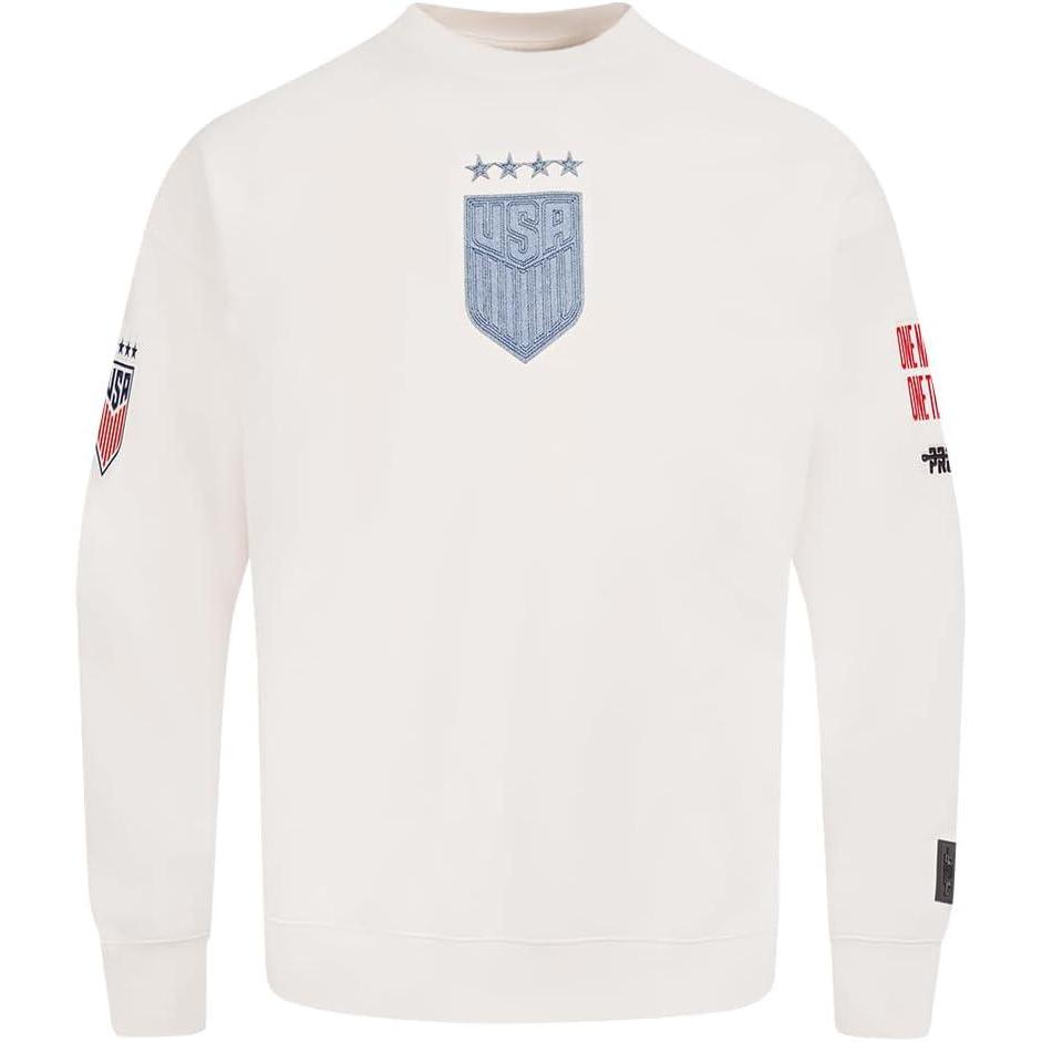 imagePro Standard USSF mens Mens Ussf Varsity Blues Brushed Back French Terry Crewneck SweatshirtLinen