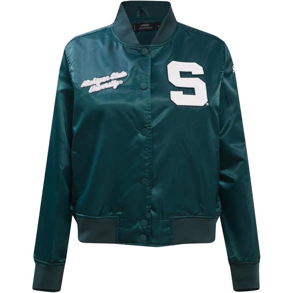 imagePro Standard Womens College Classic Essentials Satin JacketForest Green