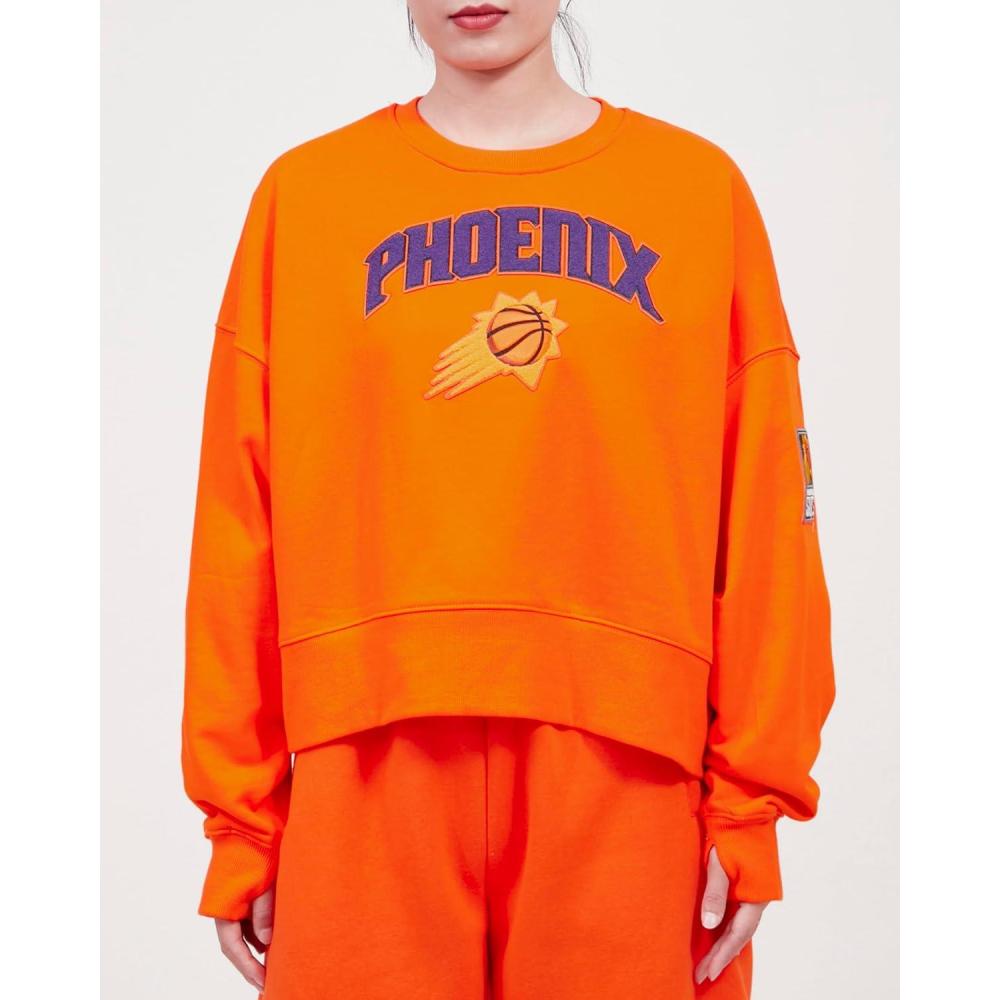 imagePro Standard Womens NBA Classic Chenille Crewneck SweatshirtOrange