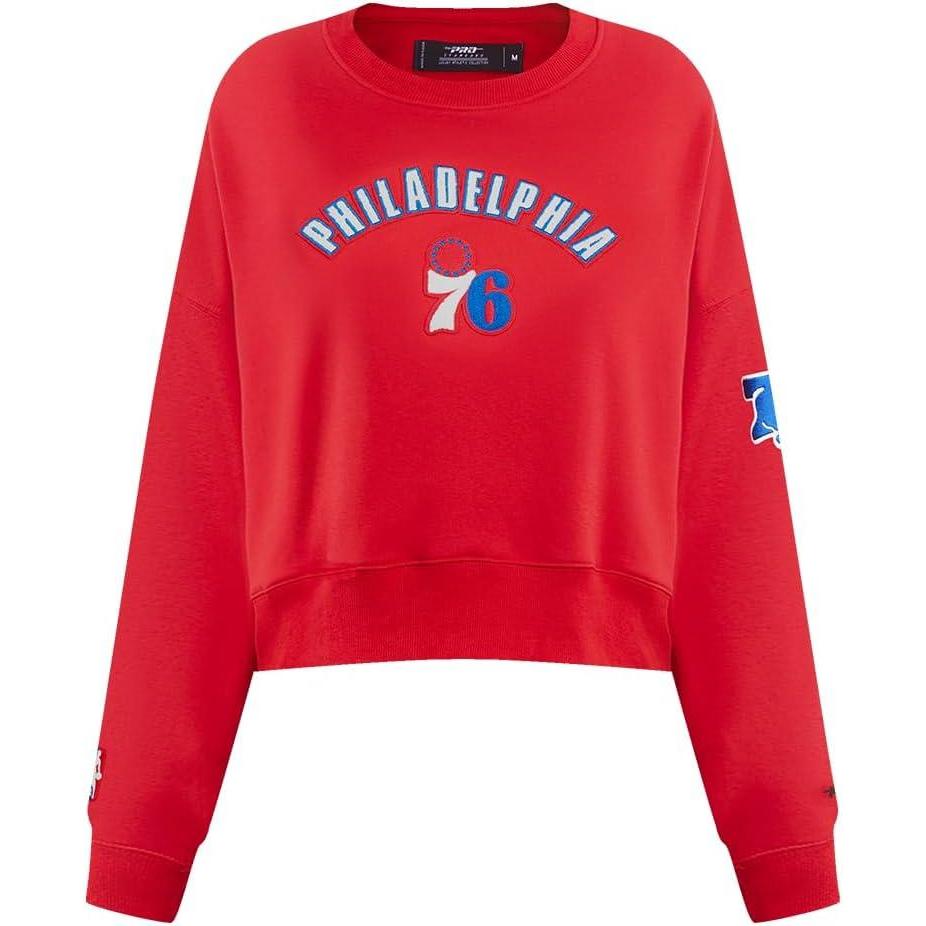 imagePro Standard Womens NBA Classic Chenille Crewneck SweatshirtRed