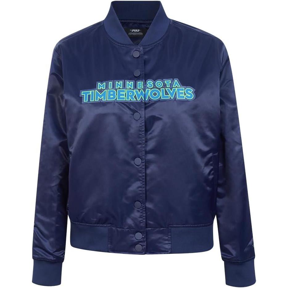 imagePro Standard Womens NBA Classic Chenille Satin JacketMidnight Navy