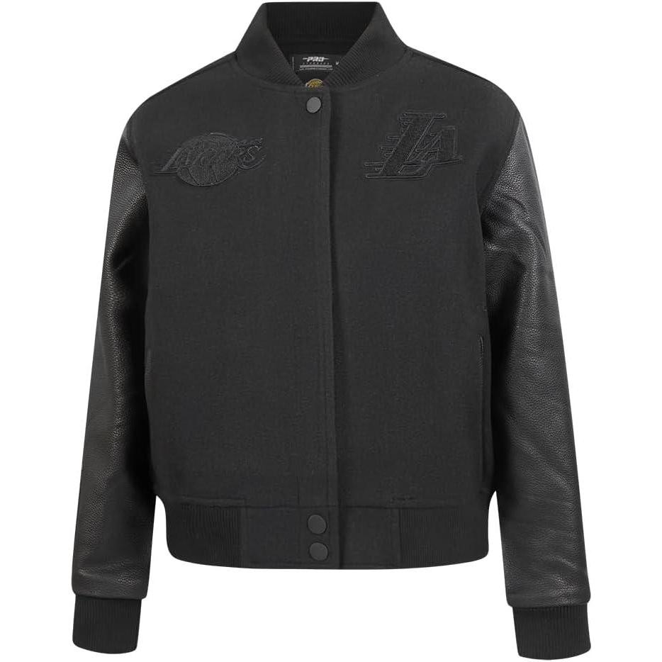 imagePro Standard Womens NBA Classic Triple Black Varsity JacketJet Black