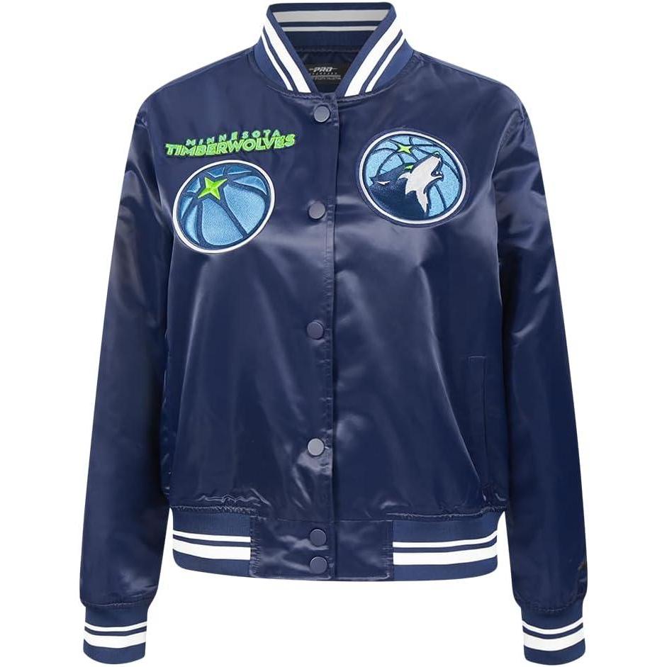 imagePro Standard Womens NBA Retro Classics Satin JacketMidnight Navy