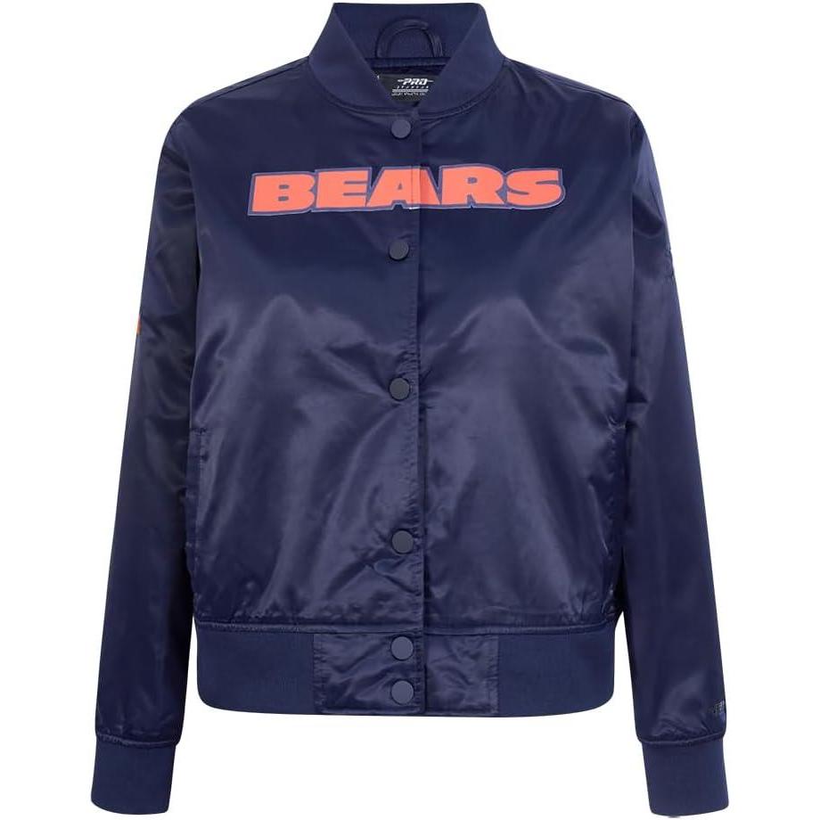 imagePro Standard Womens NFL Classic Chenille Satin JacketMidnight Navy