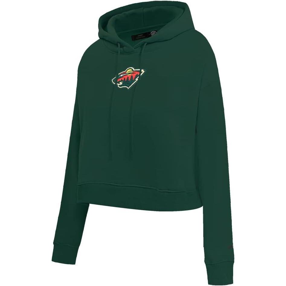imagePro Standard Womens NHL Classic Chenille Cropped Pullover HoodieForest Green